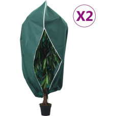 Vidaxl Kaptury ochronne z suwakiem, 2 szt., 70 g/m, 3,93x3 m