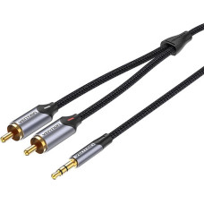 Vention Kabel Vention Jack 3.5mm - RCA (Cinch) x2 2m czarny (BCNBH)