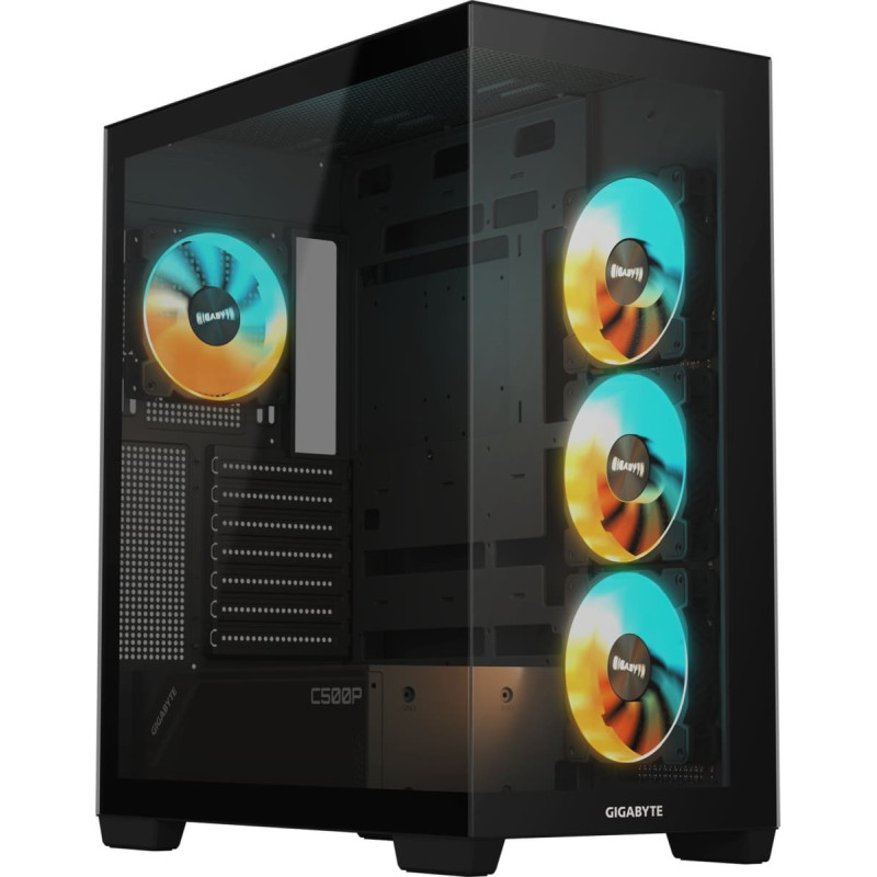 Gigabyte Obudowa Gigabyte CASE MIDITOWER ATX W/O PSU/GB-C500P ST BLACK GIGABYTE