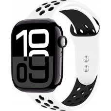 Crong Crong Duo Sport - Pasek do Apple Watch 44/45/46/49 mm (biały/czarny)