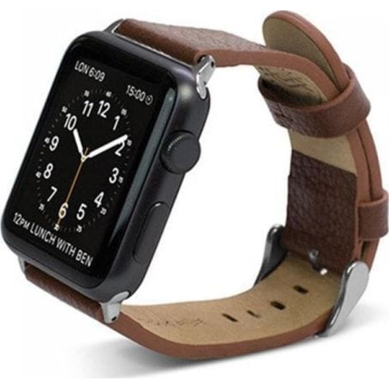 X-Doria X-Doria Lux Band - Skórzany pasek do Apple Watch 38mm (brązowy) uniwersalny