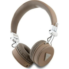 Guess Słuchawki Guess Guess Bluetooth ENC GUBH70PGTSPSW Brown Grained Classic Round Shape Headphones