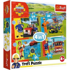 Trefl Puzzle 4w1 Odważny Strażak Sam 34387 Trefl