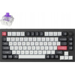 Keychron Q1 HE QMK Wireless Custom Keyboard Fully Assembled Knob / Carbon Black / Gateron Double-Rail Magnetic Nebula Switch