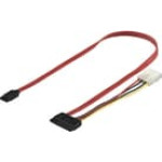 Microconnect SATA - SATA 22-pin, 0.5m, Czerwony (PI17147)