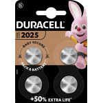 Duracell 5000394119345, Single-use battery, CR2025, Lithium, 3 V, 4 pc(s), 165 mAh