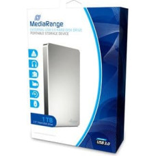 Mediarange Dysk zewnętrzny HDD MediaRange 1TB Srebrny (MR996)