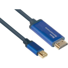 Alcasa 4844-SF030B adapter kablowy 3 m Mini DisplayPort HDMI Niebieski