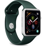 Puro PURO ICON Apple Watch Band - Elastyczny pasek sportowy do Apple Watch 42 / 44 mm (S/M & M/L) (ciemnozielony)