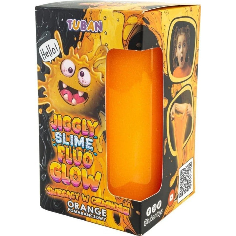 Tuban Jiggly Slime Fluo Glow pomarańczowy