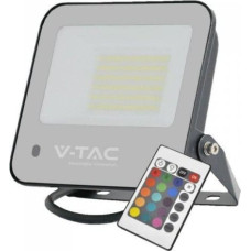 Vtac Naświetlacz VTAC Projektor LED V-TAC 50W Czarny IP65 Pilot VT-44053 RGB+6500K 4000lm