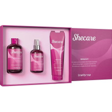 Inebrya _SET Shecare Repair kuracja do włosów zniszczonych zabiegami chemicznymi  Shampoo 300ml + Mask 300ml + Spray 200ml