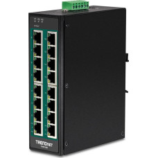 Trendnet Switch TRENDnet TRENDnet 16-Port Industrial Gigabit PoE+ DIN-Rail Switch