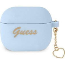 Guess Etui Guess GUA3LSCHSB Apple AirPods 3 cover niebieski/blue Silicone Charm Collection