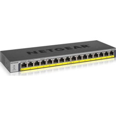 Netgear GS116PP Unmanaged Gigabit Ethernet (10/100/1000) Power over Ethernet (PoE) Black