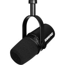 Shure MV7-K-BNDL - Mikrofon lektorski/wokalny  ze złączem XLR/USB-C Czarny + statyw biurkowy