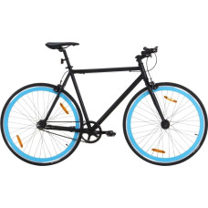 Vidaxl Rower single speed, czarno-niebieski, 700c, 51 cm