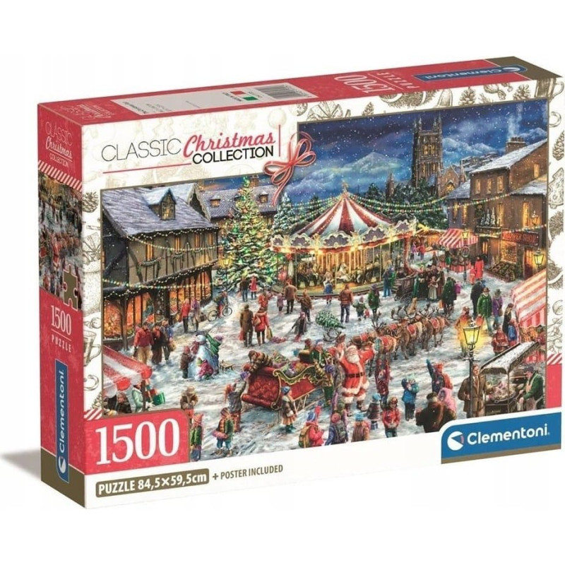 Clementoni CLE puzzle 1500 Christmas Fair+poster 31725