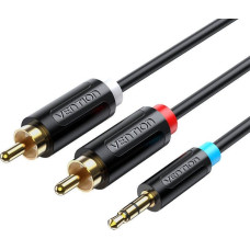 Vention Kabel Vention Kabel adapter 3,5mm męski na 2x męski RCA 5m Vention BCLBJ czarny