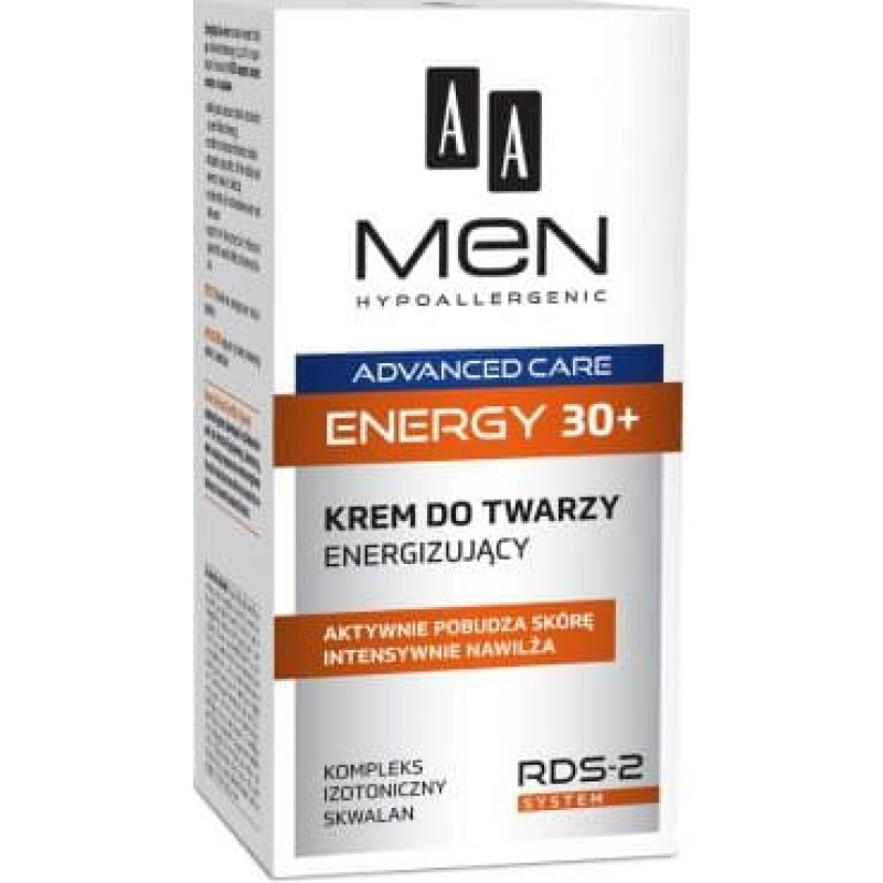 AA Men Adventure Care Krem do twarzy Energy 30+ energizujący 50ml