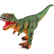 Leantoys Duża Figurka Dinozaur Tyranozaur Rex Zielono- Pomarańczowy Dźwięk 60 cm Długości