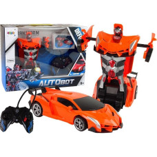 Leantoys Auto Robot Transformer 2w1 Pilot R/C Zdalnie sterowane Pomarańczowy LEAN Toys