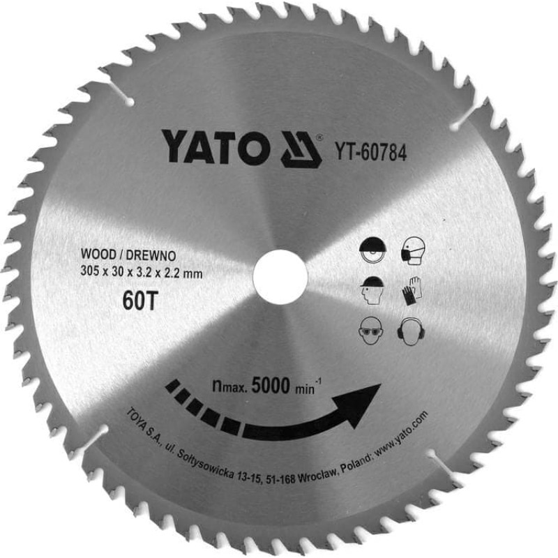 Yato YATO PIŁA TARCZ.WID. 305*60*30 60784 YT-60784