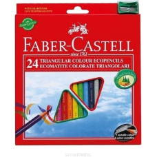 Faber-Castell Kredki trĂłjkÄ…tne 24 kolory Eco z temperĂłwkÄ…