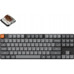 Keychron - K1 Max QMK/VIA Wireless Custom Mechanical Keyboard - Niskoprofilowa Bezprzewodowa Klawiatura Mechaniczna Białe Gateron Brown