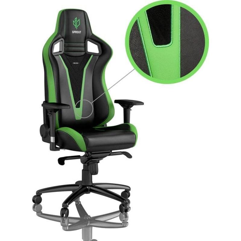 Noblechairs Fotel Noblechairs EPIC - Sprout Edition - czarny/zielony (GAGC-129)