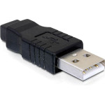 Delock Adapter USB Delock miniUSB - USB Czarny  (65094)