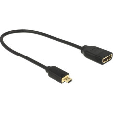 Delock Adapter AV Delock HDMI Micro - HDMI czarny (65687)