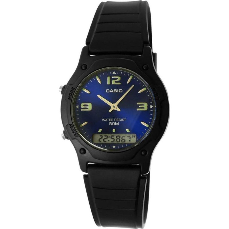 Casio Zegarek Casio Czarny AW-49HE-2AVDF Dual time (388435)