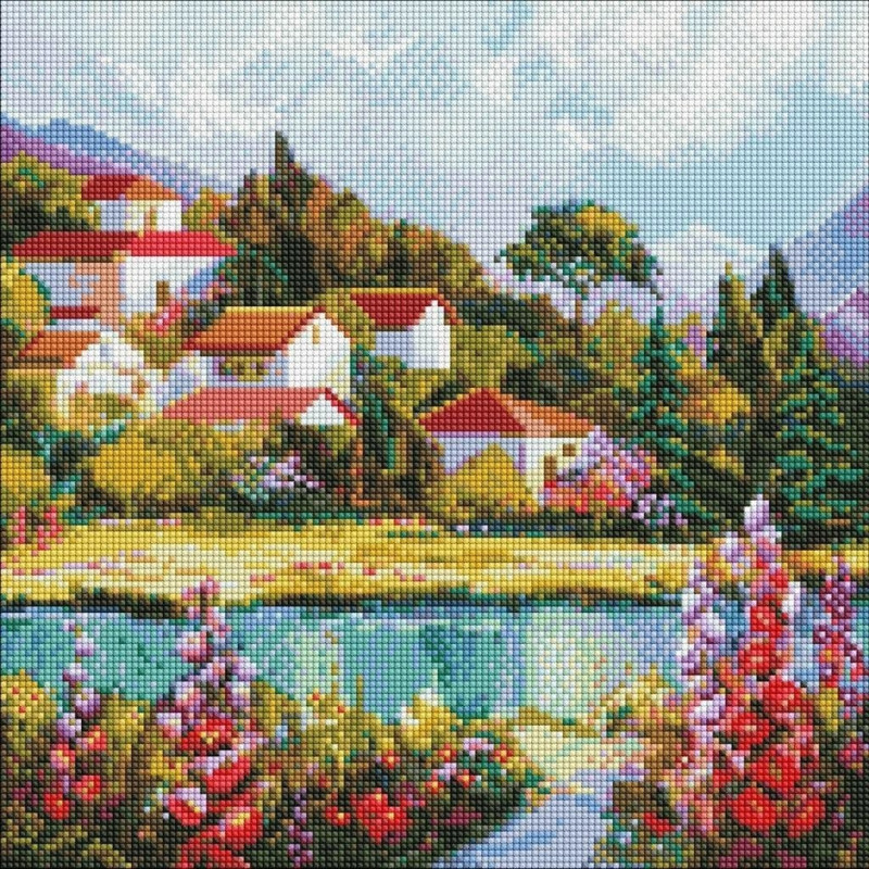 Ideyka Diamentowa mozaika - Przytulny port 40x40cm