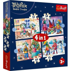 Trefl Puzzle 4w1 U Treflików pada śnieg TREFL EDUKAMP