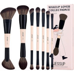 Jessup Duo-End Brush Versatility Collection zestaw dwustronnych pędzli do makijażu Peach Dust 7szt.