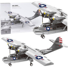 Leantoys Klocki Konstrukcyjne Samolot PBY-5A Catalina 364el