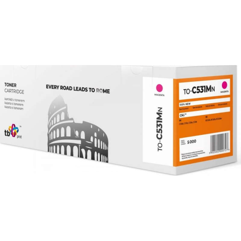 Tb Print Toner TB Print Toner do OKI C531 TO-C531MN Magenta 100% nowy-TO-C531MN