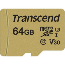 Transcend Karta Transcend 500S MicroSDXC 64 GB Class 10 UHS-I/U3 V30 (TS64GUSD500S)