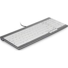 Bakkerelkhuizen Klawiatura BakkerElkhuizen BakkerElkhuizen UltraBoard 960 Standard Compact, Mini, USB, QWERTY, Silver, White