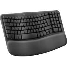 Logitech Klawiatura Logitech Logitech Wave Keys klawiatura Biuro RF Wireless + Bluetooth AZERTY Belgijski Grafitowy