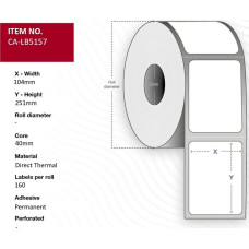 Capture Label 104 x 251mm, Core 40mm,