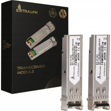 Extralink Moduł SFP ExtraLink Extralink SFP 1.25G 2-pack | Moduł SFP | 1,25Gbps, LC/UPC, 850nm, 550m, multi mode, DOM