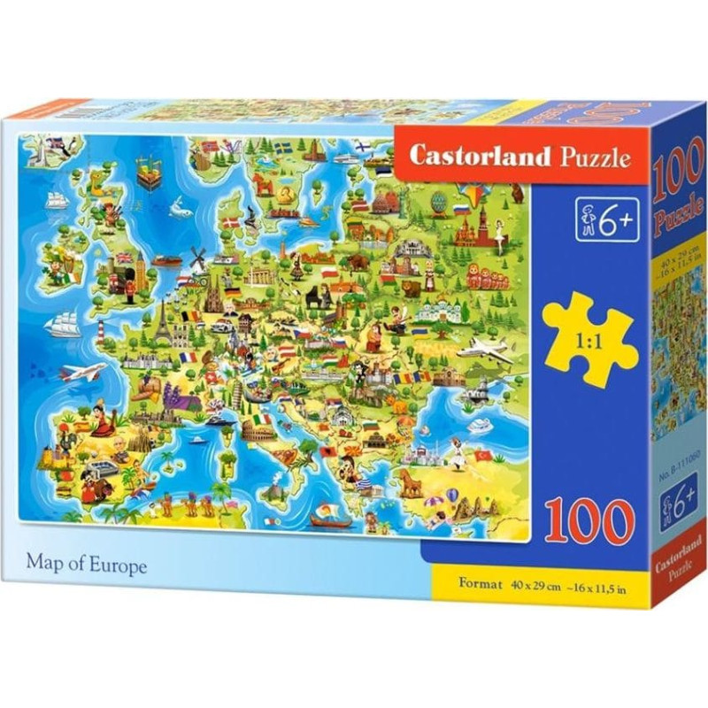 Castorland Puzzle 100 Map of Europe CASTOR