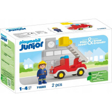 Playmobil PLAYMOBIL 71683 Junior: Fire Ladder Vehicle, Construction Toy