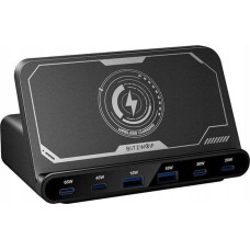 Blitzwolf Ładowarka Blitzwolf Stacja ładująca Blitzwolf BW-S27 160W, 2xUSB-A, 4xUSB-C, 15W (czarna)