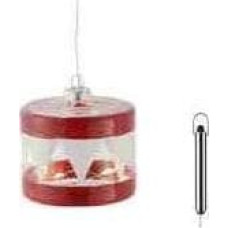 Frendo Sirius Home Elly, Christmas tree ornament, Red, Transparent, AAA, 1 pc(s), 70 mm, 70 mm