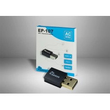 Inter-Tech Karta sieciowa Inter-Tech Inter-Tech Wi-Fi 5 USB Adapter Argus EP-107, Bluetooth 4.2