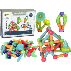 Leantoys Magnetyczne Klocki Konstrukcyjne Plastikowe 78 Elementów LEAN Toys