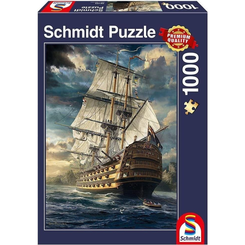 Schmidt Spiele Schmidt Puzzle Statek wypłynął! - 58153 / 1000 części - 58153